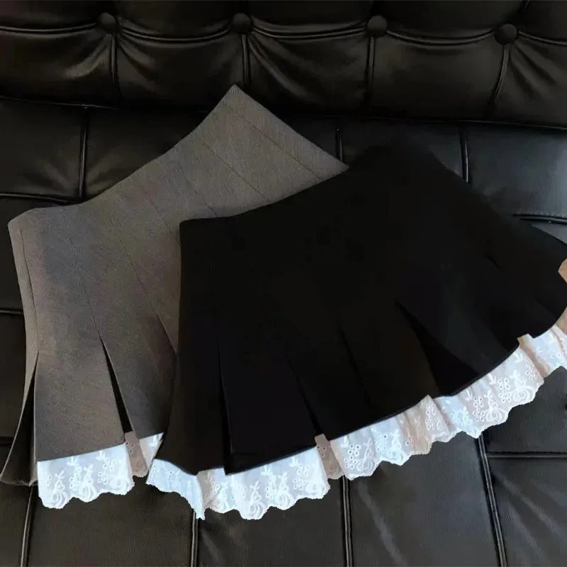 Flume Pleated Mini Skirt
