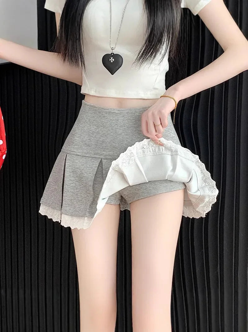 Flume Pleated Mini Skirt