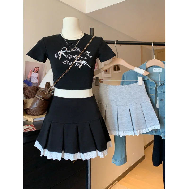 Flume Pleated Mini Skirt