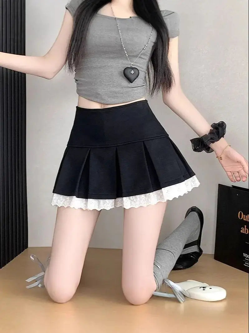 Flume Pleated Mini Skirt
