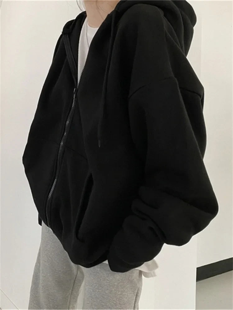 Trendy Women's Zip-Up Hoodie