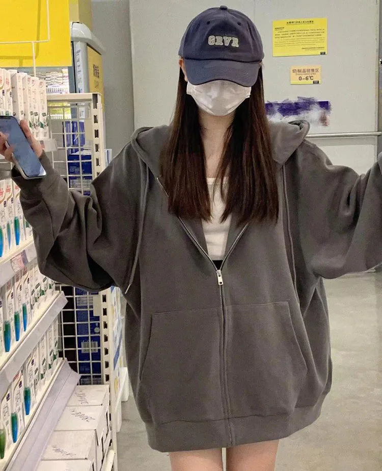 Trendy Women's Zip-Up Hoodie