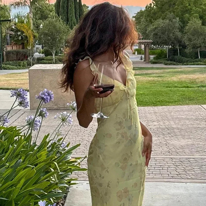Chic Yellow Maxi Dress