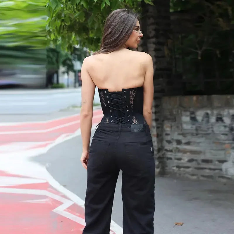 Chic Corset Lace-Up Top